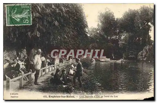 Ansichtskarte AK Enghien les Bains une Journee d'Ete au Bord du Lac