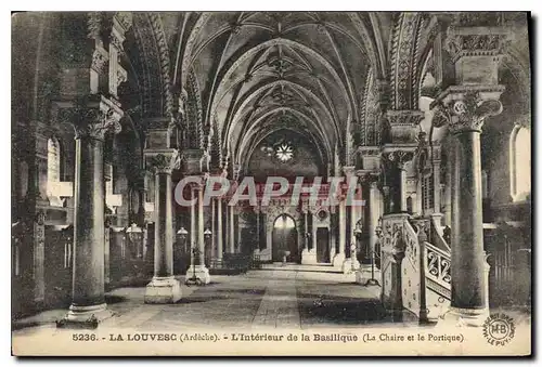 Ansichtskarte AK La Louvesc Ardeche l'Interieur de la Basilique La Chaire et le Portique