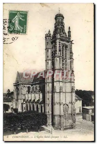 Ansichtskarte AK Compiegne L'Eglise Saint Jacques