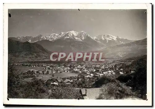 Cartes postales Sallanches hte Savoie vue generale et le Mont Blanc