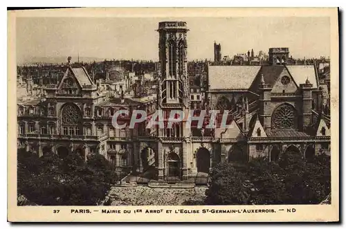 Ansichtskarte AK Paris Mairie du I Arrdt et l'Eglise St Germain l'Auxerrois