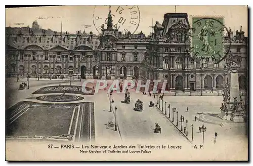 Ansichtskarte AK Paris Les Nouveaux Jardins des Tuileries et le Louvre