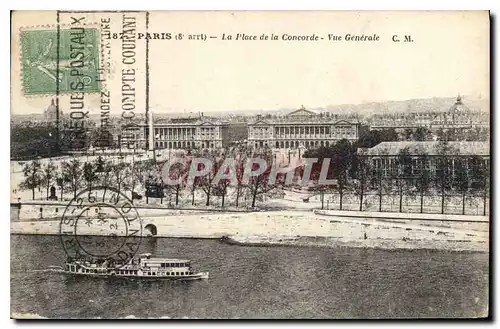 Ansichtskarte AK Paris La Place de la Concorde Vue generale