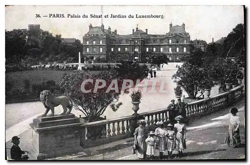 Ansichtskarte AK Paris Palais du Senat et Jardins du Luxembourg