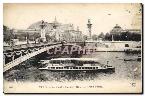 Ansichtskarte AK Paris le Pont Alexandre III et le Grand Palais