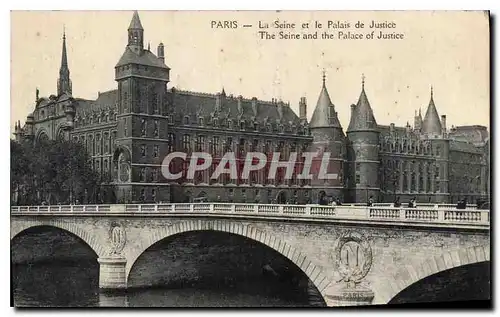 Ansichtskarte AK Paris La Seine et le Palais de Justice