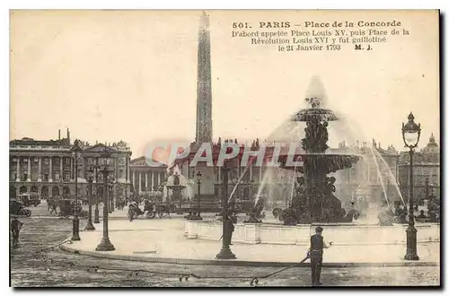 Ansichtskarte AK Paris Place de la Concorde D'Abord appelee Place Louis XV puis Place de la Revolution Louis XVI