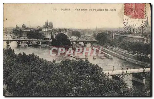 Cartes postales Paris Vue prise du Pavillon de Flore