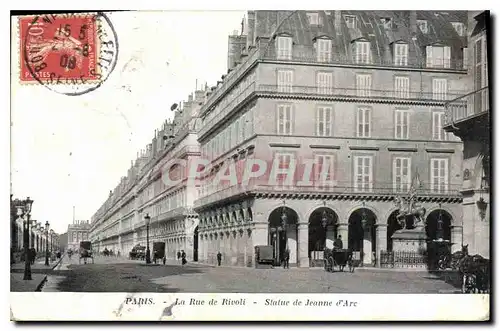 Cartes postales Paris La Rue de Rivoli Statue de Jeanne D'Arc