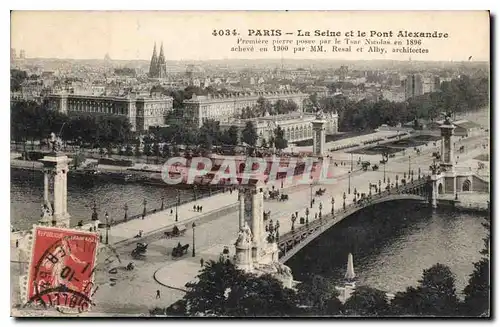 Ansichtskarte AK Paris La Seine et le Pont Alexandre