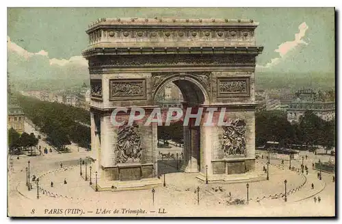 Cartes postales Paris L'Arc de Triomphe