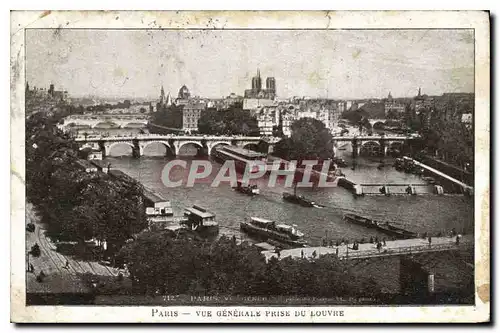 Ansichtskarte AK Paris Vue generale prise du Louvre