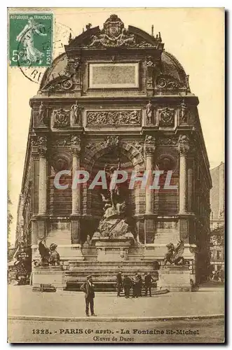 Cartes postales Paris La Fontaine St Michel