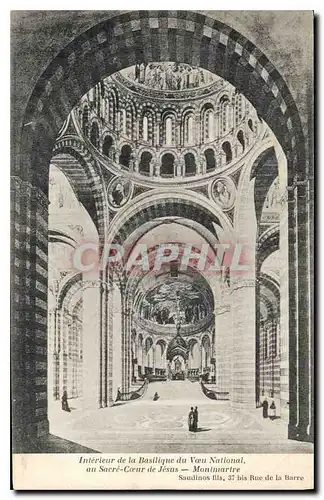 Cartes postales Interieur de la Basilique du Voeu National au Sacre Coeur de Jesus Montmartre
