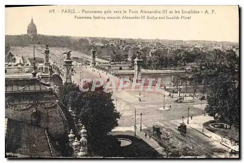 Ansichtskarte AK Paris Panorama pris vers le Pont Alexandre III et les Invalides