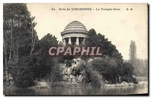 Cartes postales Bois de Vincennes Le Temple Grec