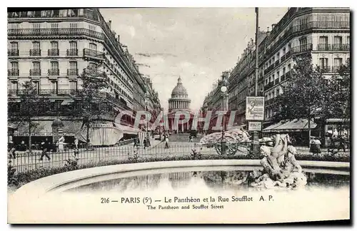 Cartes postales Paris Le Pantheon et la Rue Soufflot