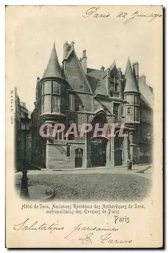 Ansichtskarte AK Hotel de Sens Anciennes Residence des Archeveques de Sens metropolitains des Eveques de Paris