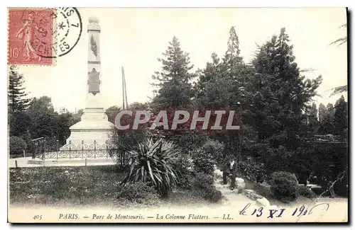 Cartes postales Paris Parc de Montsouris La Colonne Flatters