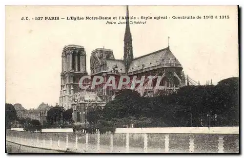 Ansichtskarte AK Paris L'Eglise Notre Dame et l'Abside Style ogival