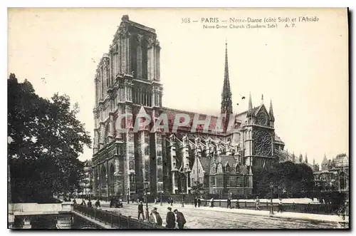 Cartes postales Paris Notre Dame cote sud et l'Abside