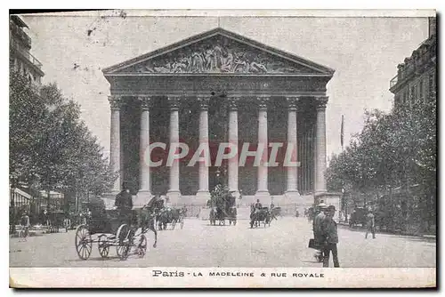 Cartes postales Paris la Madeleine & rue royale