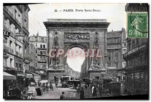 Cartes postales Paris Porte Saint Denis