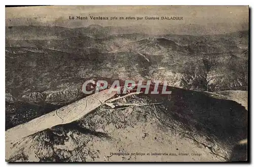 Cartes postales Le Mont Ventoux pris en avion par Gustave Daladier Aviation