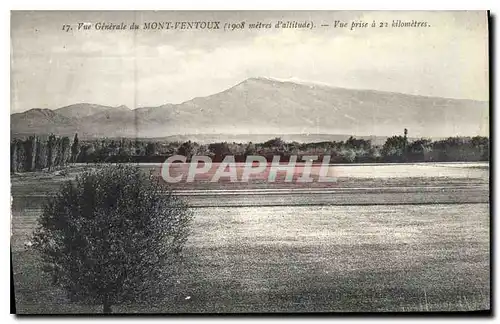 Cartes postales Vue generale du Mont Ventoux