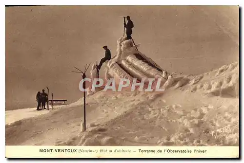 Ansichtskarte AK Mont Ventoux Vaucluse Terrasse de l'Observatoire l'hiver