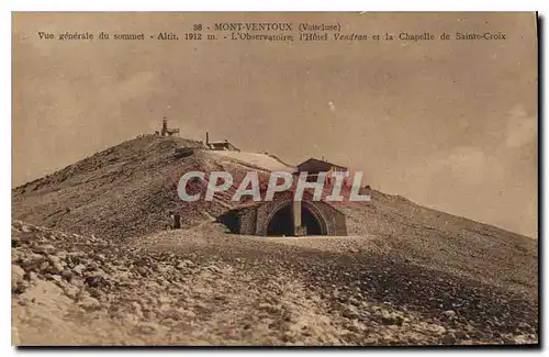 Ansichtskarte AK Mont Ventoux Vaucluse Vue generale du sommet L'Observatoire l'Hotel Vendran et la Chapelle de Sa