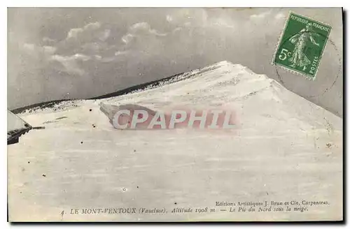 Cartes postales Le Mont Ventoux Vaucluse Le Pic du Nord sous la neige