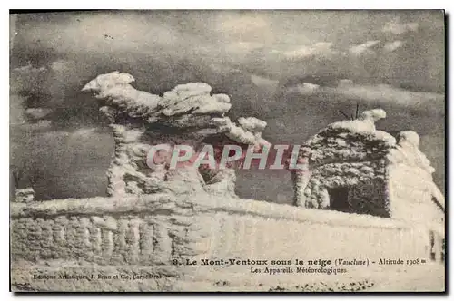 Ansichtskarte AK Le Mont Ventoux sous la neige Vaucluse Les Appareils Meteorologiques