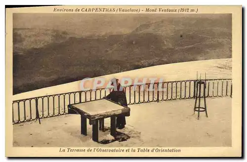Cartes postales La Terrasse de l'Observatoire et la Table d'Orientation