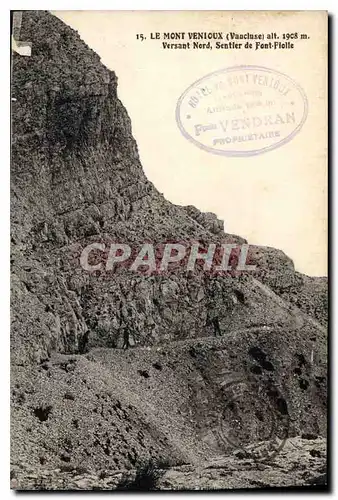 Cartes postales Le Mont Ventoux Vaucluse Versant Nord Sentier de Font Fiolle