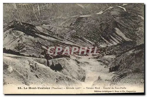 Cartes postales Le Mont Ventoux Vaucluse Versant Nord Combe de Font Fiolle