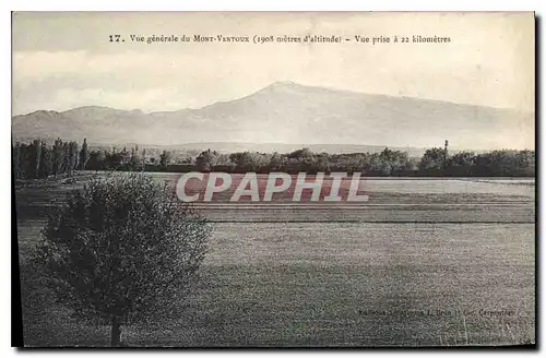 Cartes postales Vue generale du Mont Ventoux