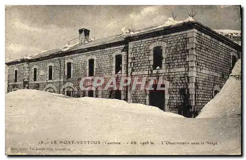 Cartes postales Le Mont Ventoux Vaucluse L'Observatoire sous la Neige