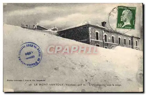 Ansichtskarte AK Le Mont Ventoux Vaucluse L'Observatoire sous la Neige