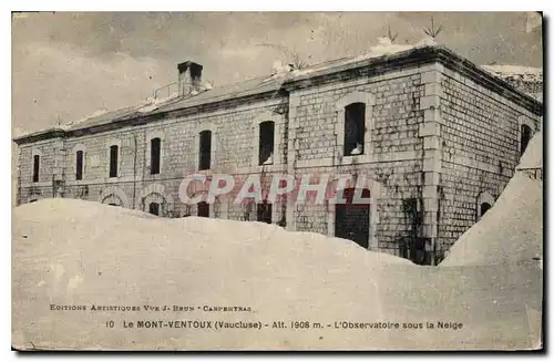 Ansichtskarte AK Le Mont Ventoux Vaucluse L'Observatoire sous la Neige