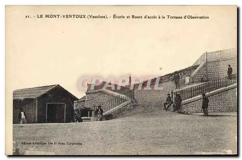 Ansichtskarte AK Le Mont Ventoux Vaucluse Ecurle et Route d'acces a la Terrasse d'Observation