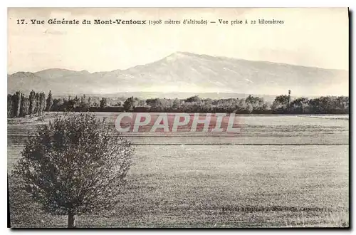 Cartes postales Vue generale du Mont Ventoux