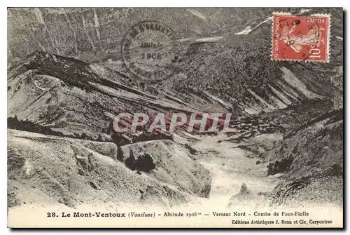 Cartes postales Mont Ventoux Vaucluse Versant Nord Sentier de Font Fiolle