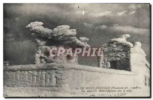 Ansichtskarte AK Le Mont Ventoux Vaucluse Les Appareils Meteorologiques sous la neige