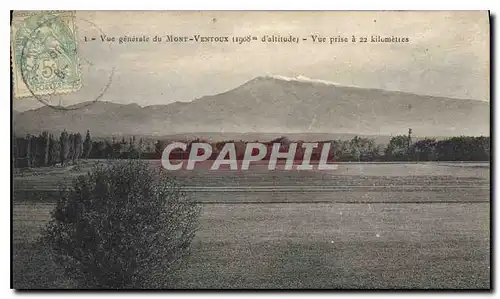 Cartes postales Vue generale du Mont Ventoux