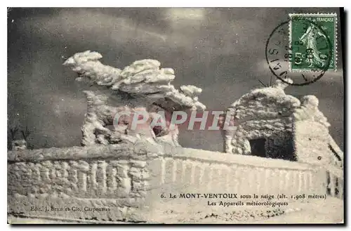 Ansichtskarte AK Le Mont Ventoux sous la neige (alt 1908 m) les Appareils meteorologiques