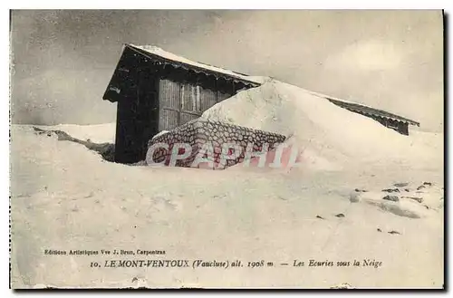 Ansichtskarte AK Le Mont Ventoux (Vaucluse) alt 1908 m Les Ecuries sous la Neige