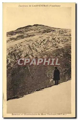 Ansichtskarte AK Environs de Carpentras (Vaucluse) Sommet et Observatoire du Mont Ventoux (1912 m)