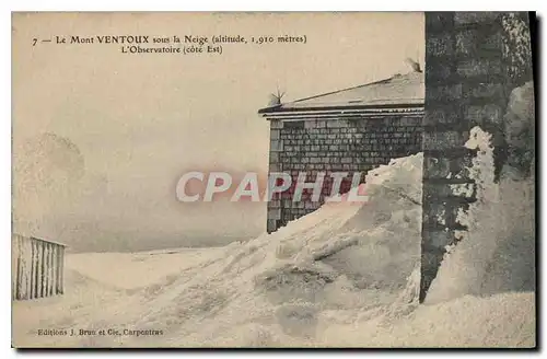 Ansichtskarte AK Le Mont Ventoux sous la neige (alt 1910 m) L'Obsevatoire (cote Est)