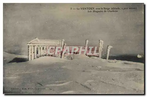 Ansichtskarte AK Le Mont Ventoux sous la neige (alt 1910 m) Les Magasins de Charbons